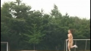 Asian Amateur Competes Nude in Track Part4