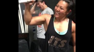 Thick Asian Crossfit Girl trying off the Handjob Dumbell (mini Clip)