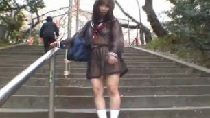 Mikan Cute Asian Student Flashes her Part2
