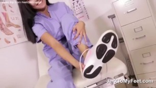 Asian Girls Feet | Foot Tease POV | Nurse Humiliates with Soles Tease! JOI