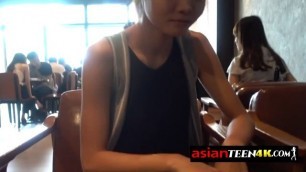 Petite Asian cutie is getting banged hard by a horny backpacker she just met.
