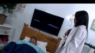 Hot & Horny Asian Slut Nurse Asa Akira Fucks a Patient's Big Dick