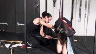 Whipped Asian Slavegirl Devils Teen Bdsm and Suspension Bondage of Japanese Submissive in Hard Spanking and Restrained Oriental Domination
